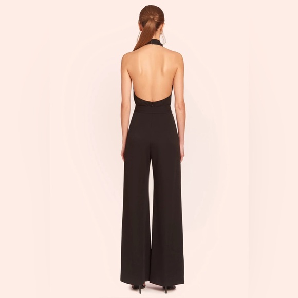 Amanda Upritchard Samba black halter open back wide leg jumpsuit - Picture 8 of 11